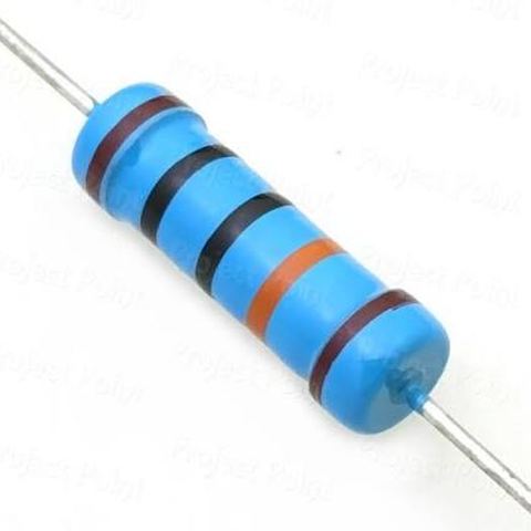 100K Ohm 1 Watt Metal Film Resistor With ±5% Tolerance