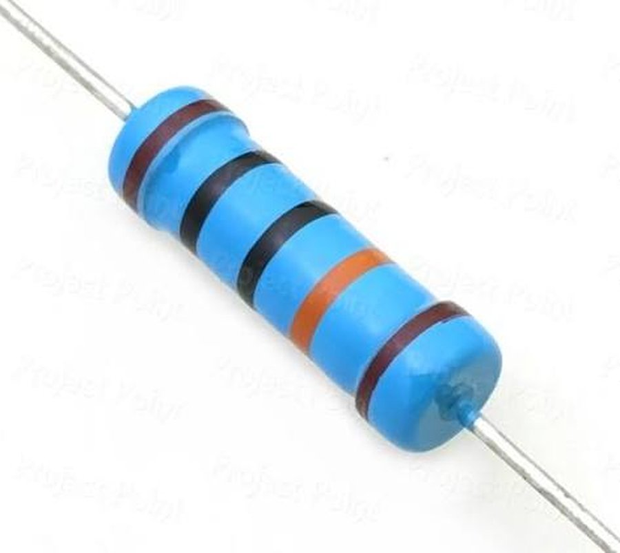 100K Ohm 1 Watt Metal Film Resistor With ±5% Tolerance