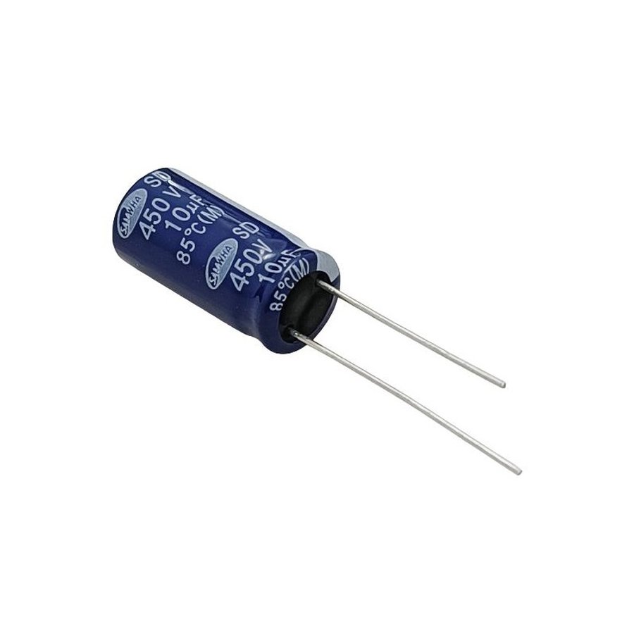 10uF 450V Electrolytic Capacitor ±20% Tolerance SD2W106M10020PA 85°C 10x20mm