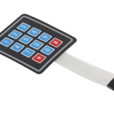 4×3 Matrix 12 keys Membrane Switch Keypad