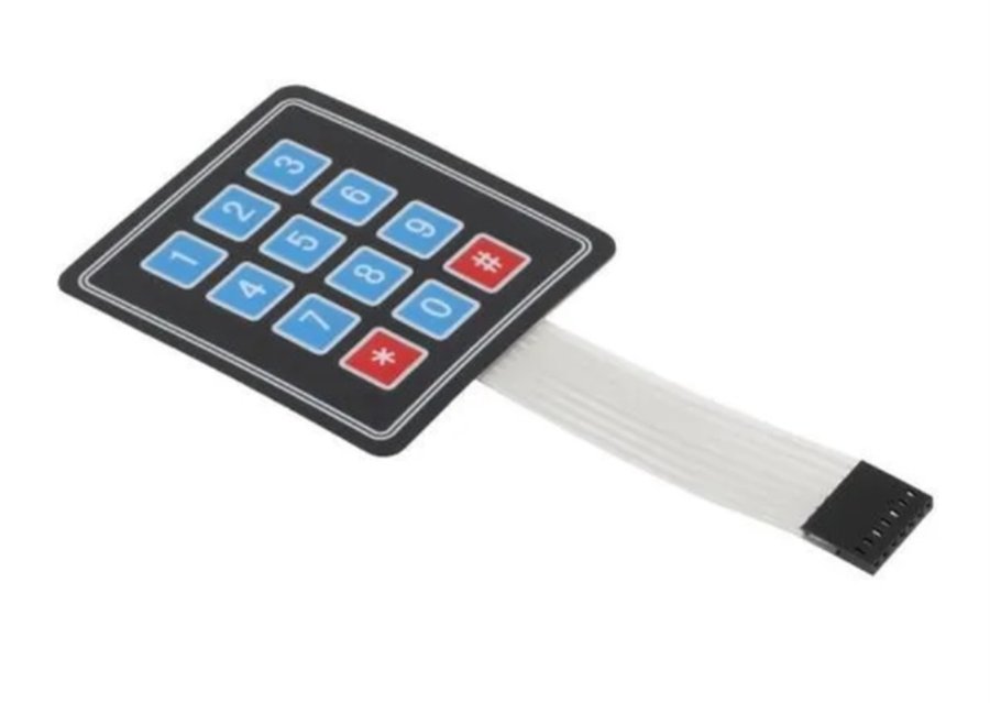 4×3 Matrix 12 keys Membrane Switch Keypad