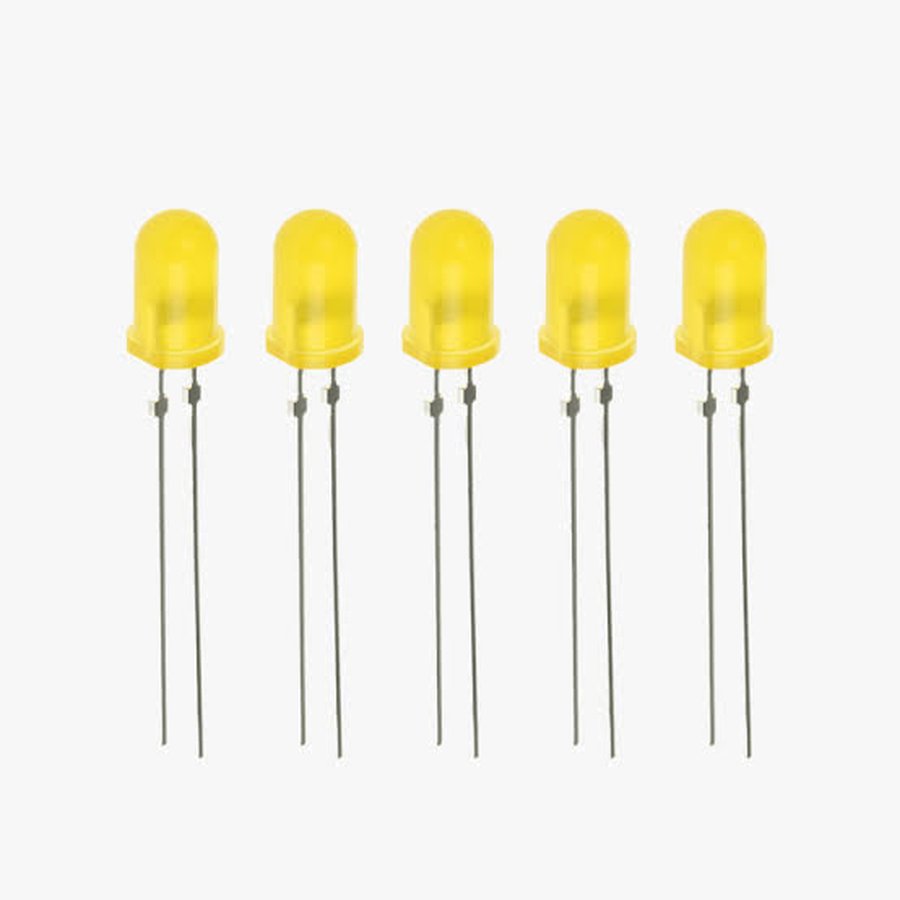 5mm Yellow LED – Diffused