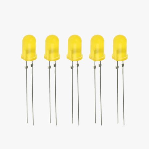 5mm Yellow LED – Diffused