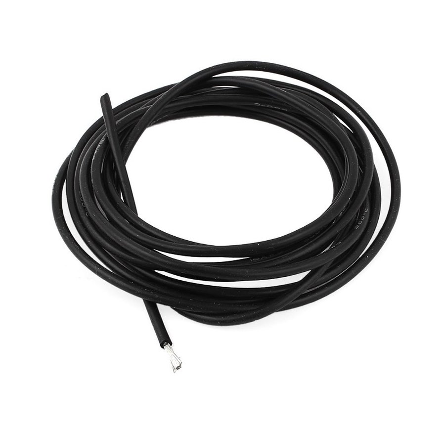 18 AWG High Quality Ultra Flexible Black Silicone Wire – 1 Meter